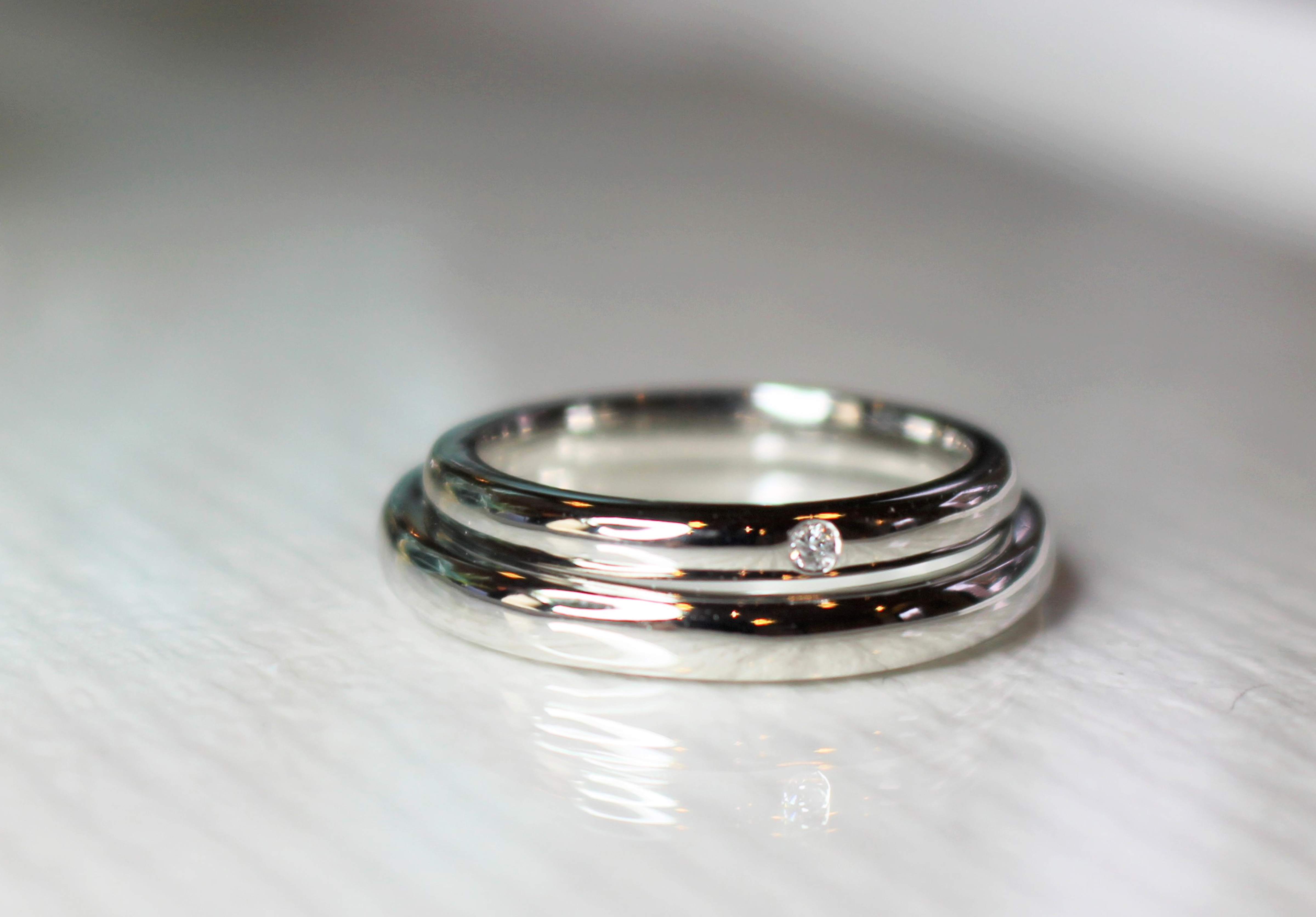 結婚指輪　Pt900 ダイヤモンド2